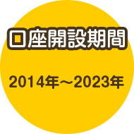口座開設期間 2014年~2023年