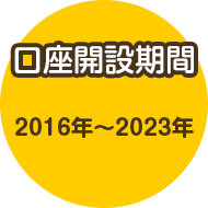 口座開設期間 2016年~2023年