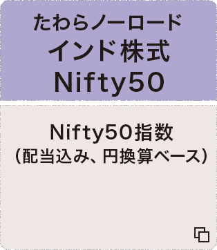 たわらノーロード　インド株式Ｎｉｆｔｙ５０　Ｎｉｆｔｙ５０指数（配当込み、円換算ベース）