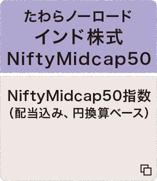 たわらノーロード　インド株式ＮｉｆｔｙＭｉｄｃａｐ５０　ＮｉｆｔｙＭｉｄｃａｐ５０指数（配当込み、円換算ベース）